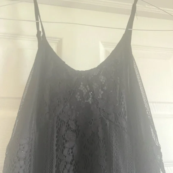 Sheer Lace Maxi Nighty Teddy Chemise Dress Longhorn Goth Whimsigoth witch Addams - Picture 8 of 10